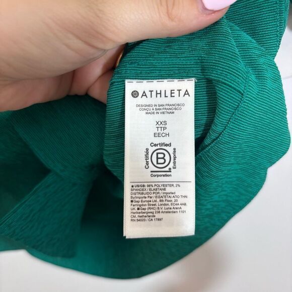 Athleta Echo Top NEW with tags Size XXS Textured Green - Picture 11 of 13
